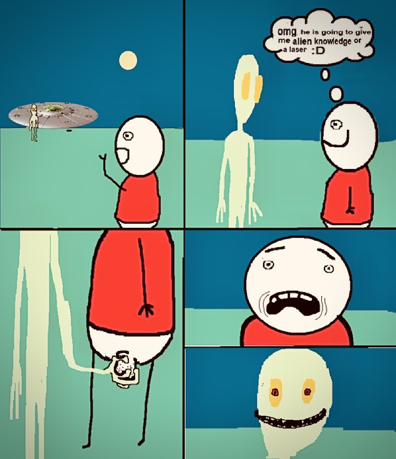 Sack-grabbing alien