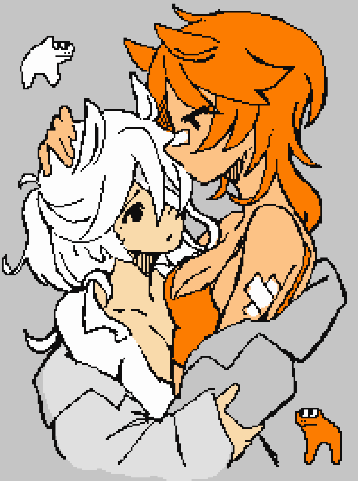 White and Orange yuri
